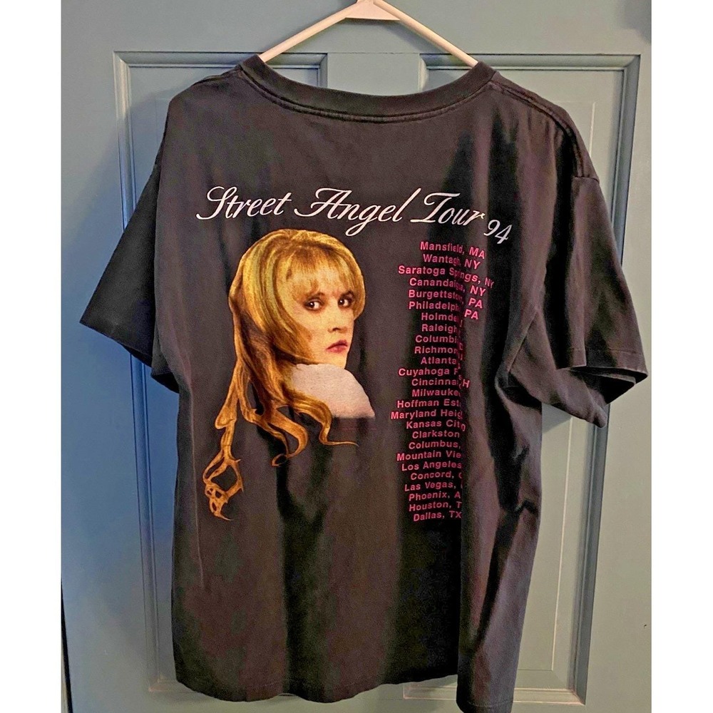Vintage Stevie Nicks 1994 Street Angel Tour Black Concert T-Shirt LARGE
